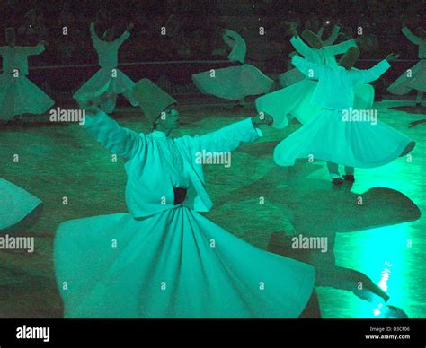 Sufi whirling dervishes in Konya, Turkey, during the annual Mevlana ...