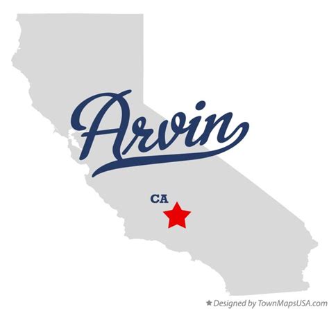 Map of Arvin, CA, California