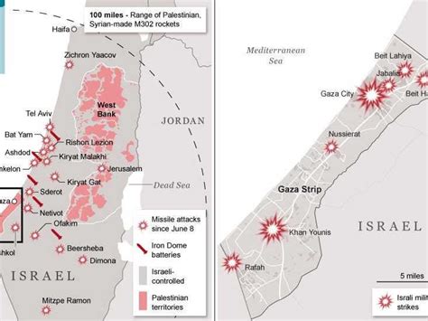 Map Of Gaza Bombs - Business Insider