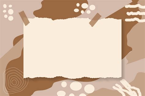 Paper note vector frame on Memphis brown background 12209148 Vector Art ...