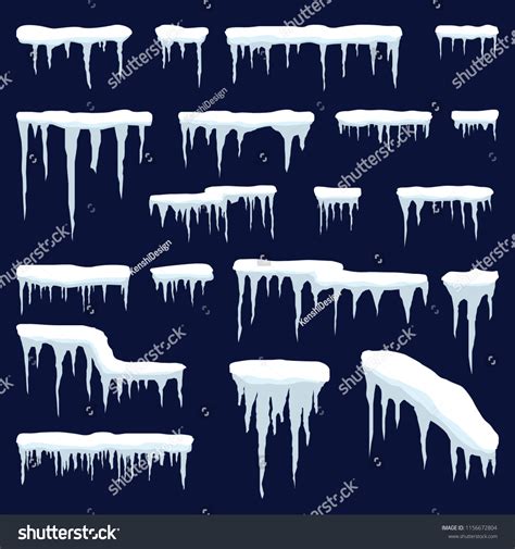 Icicles Vector Illustration Set Icicle Icon Stock Vector (Royalty Free) 1156672804 | Shutterstock