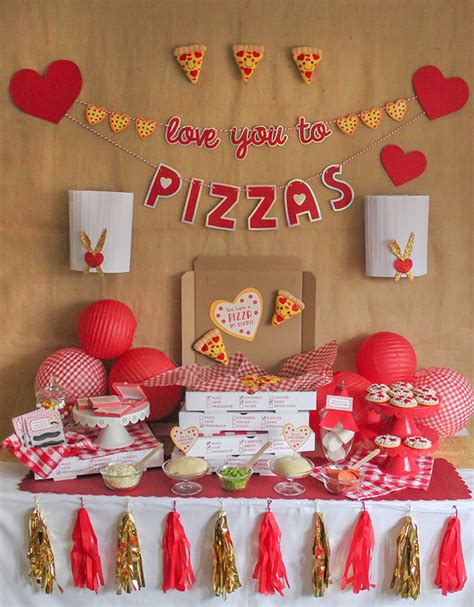 "Love You to Pizzas" Valentine's Day Pizza Party - Just Add Confetti