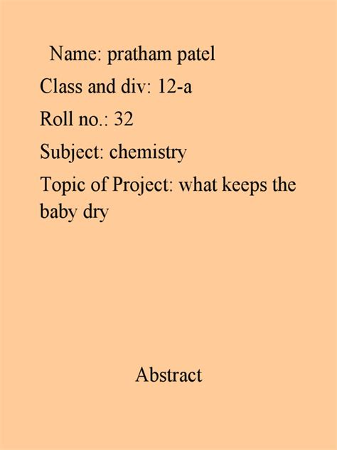 Chemistry Project | PDF