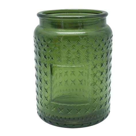 Large Embossed Glass Jar Candle 17oz Unique Candle Jars With Screw Top Metal Lids Candle Holders ...