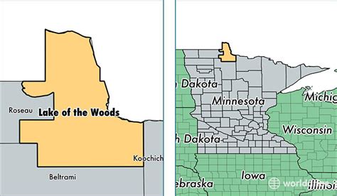 Lake of the Woods County, Minnesota / Map of Lake of the Woods County ...