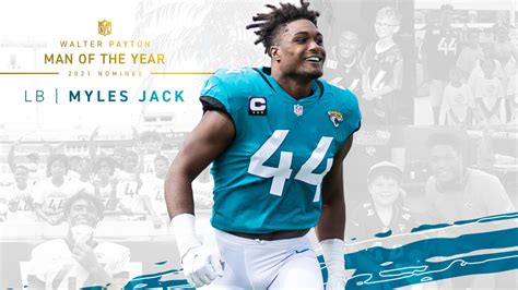 Myles Jack named Jaguars' Nominee for NFL's 2021 Walter Payton Man of ...