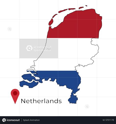 Netherlands flag map Flag Animated Illustration download in JSON, LOTTIE or MP4 format