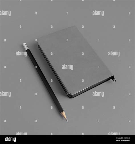 Blank notebook, pencil Stock Photo - Alamy
