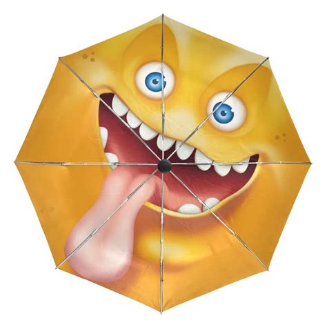 Aliexpress.com : Buy Funny Expression UV Protection Umbrella Fully Automatic Folding Umbrellas ...