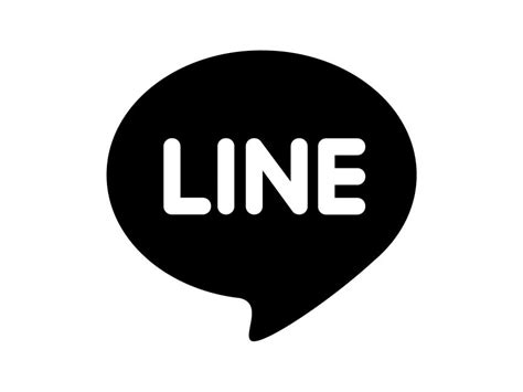 Line Messenger Black Logo PNG vector in SVG, PDF, AI, CDR format