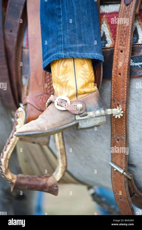 Cowboy boots spurs hi-res stock photography and images - Alamy