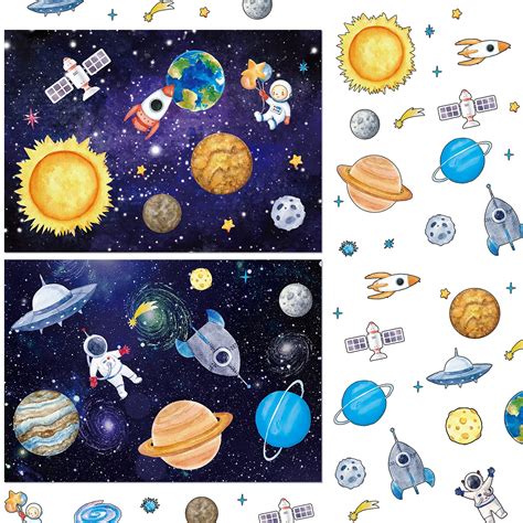 Buy Space Stickers for Kids Solar System Astronaut Stickers Mix and Match Outer Space Stickers ...