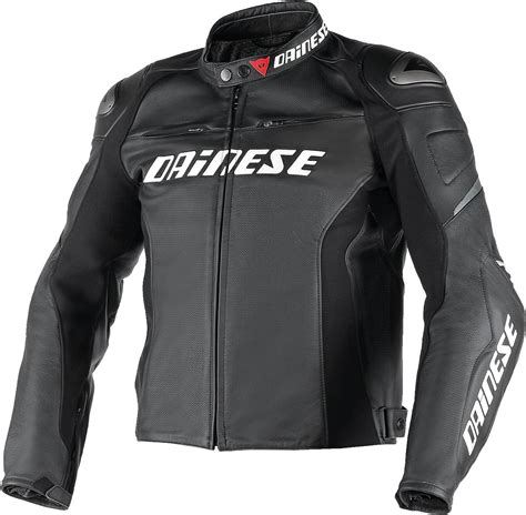 Dainese-RACING D1 Perf. Lederjacke, Schwarz/Schwarz/Schwarz, Größe 58 ...