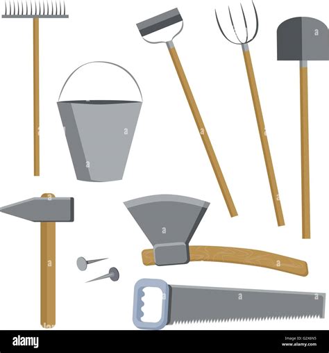 Farm tools set Stock Vector Image & Art - Alamy