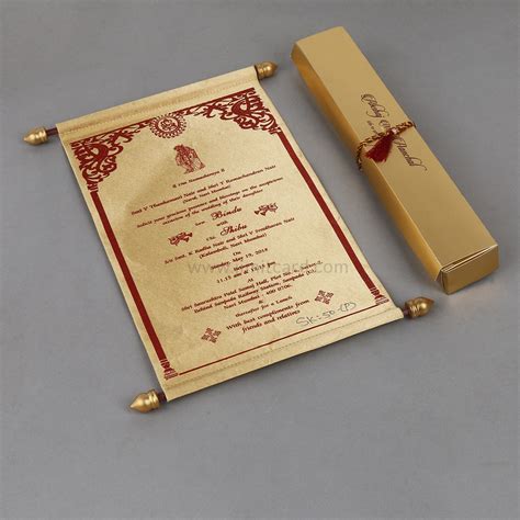 scroll invitations for Marriage, scroll invitations for Wedding - Jimit ...