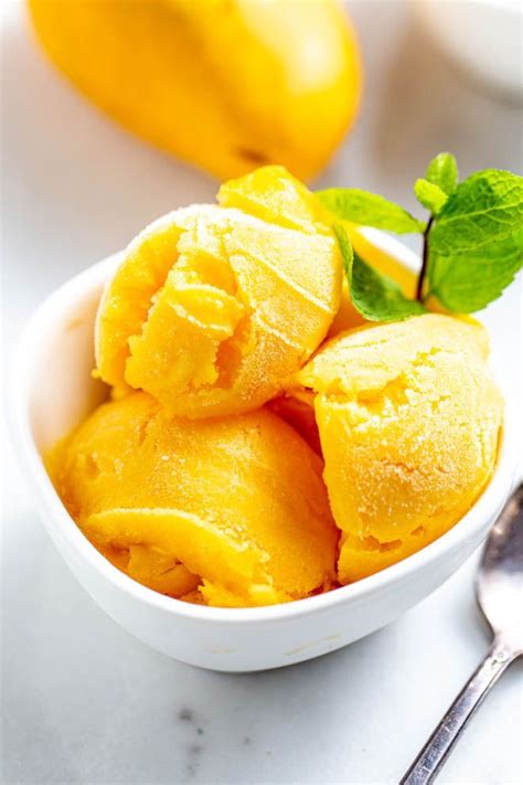 Mango Sorbet Recipe | Recipe | Sorbet recipes, Mango sorbet recipe ...