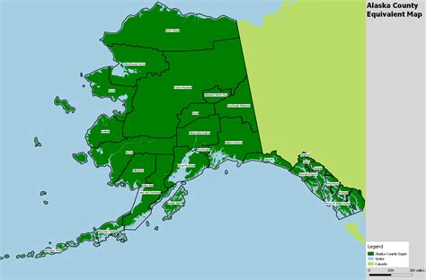 Alaska Boroughs Map