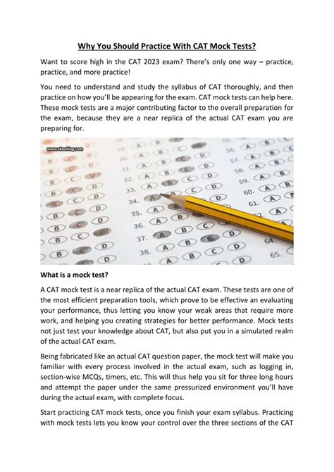 PPT - Why You Should Practice With CAT Mock Tests PowerPoint Presentation - ID:11892453