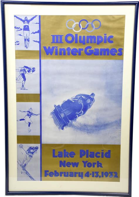 1932 Lake Placid Winter Olympics Poster