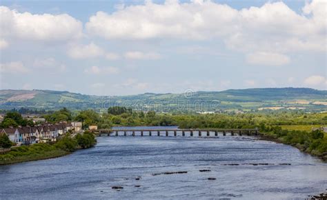 Beautiful Limerick Urban Cityscape Over the River Shannon Stock Image ...