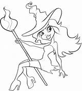 Printable Witch Coloring Pages sketch template