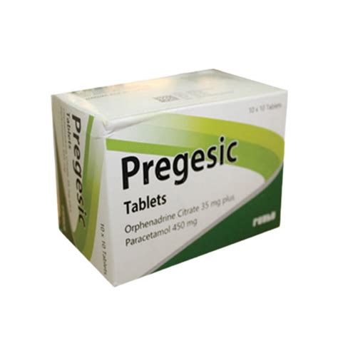 Pregesic Tablets - Orphenadrine Paracetamol, 100's - Asset Pharmacy