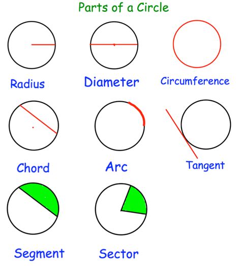 parts of the circle | Corbettmaths