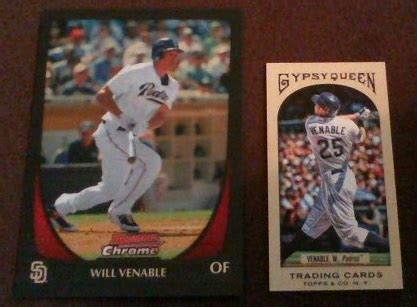 8.5 Will Venable Baseball Cards - Gaslamp Ball