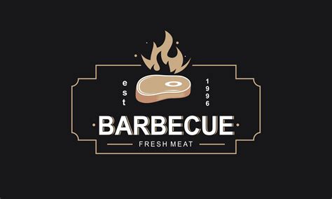 Creative barbecue logo template with details 7905181 Vector Art at Vecteezy