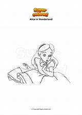 Coloring Page Alice In Wonderland  Supercoloredcom sketch template