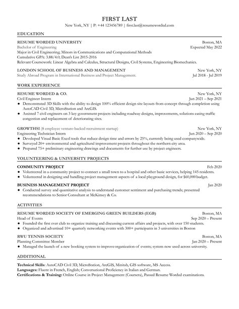 13 Civil Engineer Resume Examples for 2024 | Resume Worded