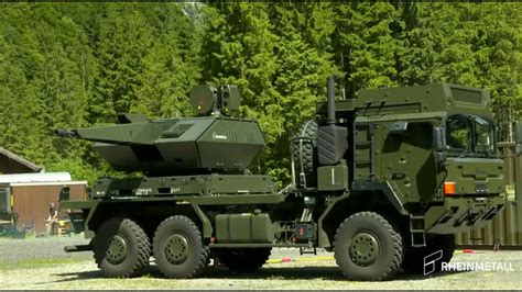 Rheinmetall's Skynex truck mounted air defense engaging drone swarm ...