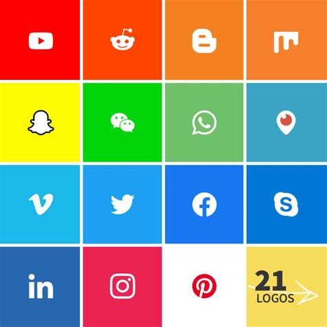 2019 Social Media Logos: 21 Most Popular Social Networks