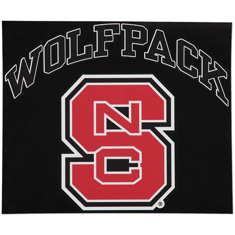 NC State Wolfpack 12" x 12" Arched Logo Decal