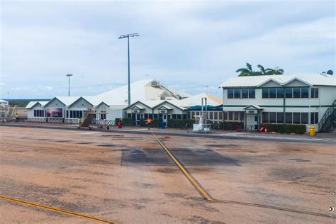 Broome Airport Terminal, seen from VH-VZO Boeing 737-838 of Qantas ...