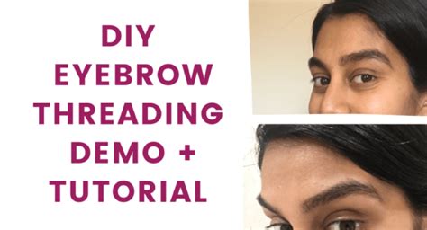 DIY eyebrow threading demo for beginners - HalimaBobs