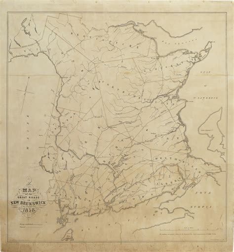 An all-but unrecorded map of New Brunswick, Canada - Rare & Antique Maps