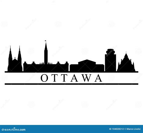 Skyline ottawa stock illustration. Illustration of downtown - 104028212