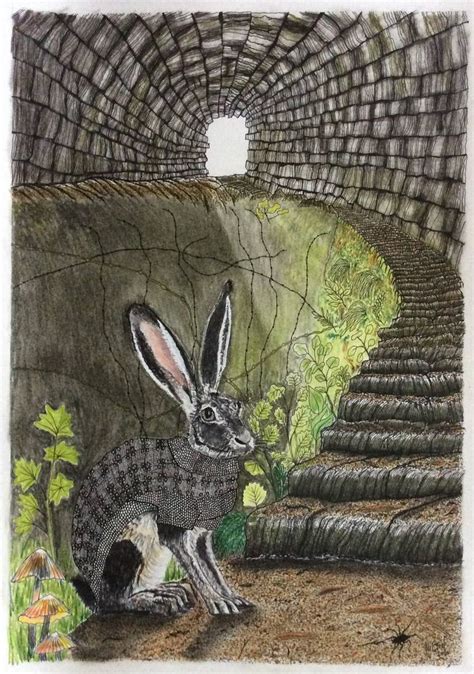 Down The Rabbit Hole Painting by Graham Wallwork | Saatchi Art