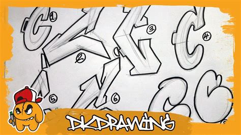 Graffiti Alphabet Letter C - 8 Styles (Rate 1-8) - YouTube