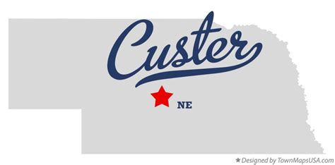 Map of Custer, Custer County, NE, Nebraska