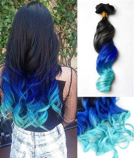 Blue hair (With images) | Colored hair extensions, Clip in hair extensions, Human hair extensions