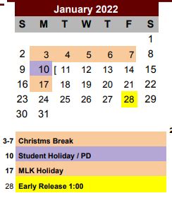 Poteet Elementary - School District Instructional Calendar - Poteet Isd - 2021-2022