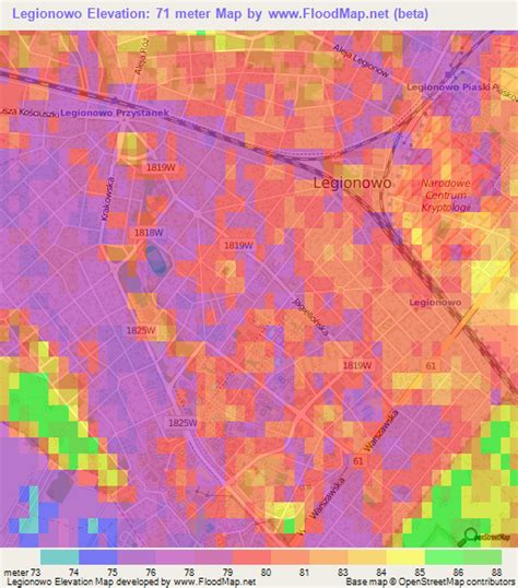 Elevation of Legionowo,Poland Elevation Map, Topography, Contour