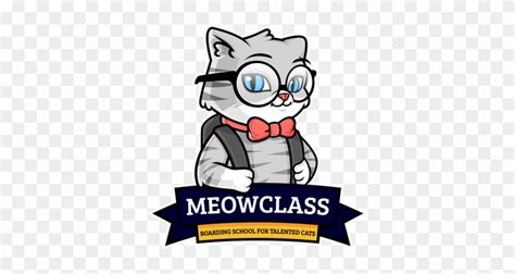 Meowclass Cat Boarding - Cat Mascot Logo Png - Free Transparent PNG ...