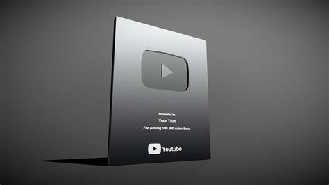Youtube silver Play button - Download Free 3D model by ARS 3D (@m.arsyi ...