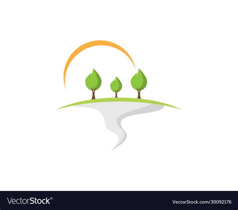 Landscape garden background Royalty Free Vector Image