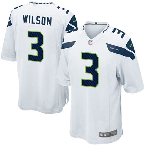 Nike Russell Wilson Seattle Seahawks White Game Jersey