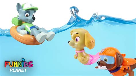 Paw Patrol Bath Toys Merpups Bath Squirters Learning - YouTube