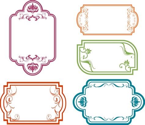 Frames design collection various shapes in colors Free vector in Adobe ...